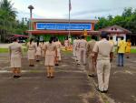 องค์การบริหารส่วนตำบลโคกยาง ร่วมเคารพธงชาติ  เพื่อสร้างจิตสำ